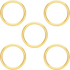 HeraBPJW 5 Pcs G23 Titanium Nose Rings Hoops 16G/18G/20G Septum Ring Seamless Hypoallergenic Piercing Jewelry 6mm/8mm/10mm