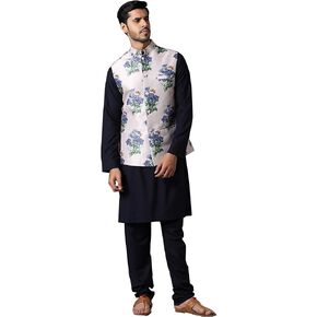 ELINA FASHION بيجامة كورتا من الحرير الخام الهندي للرجال وسترة نهرو (صدرية) || مجموعة ديوالي بوجا لحفلات الزفاف in Kuwait