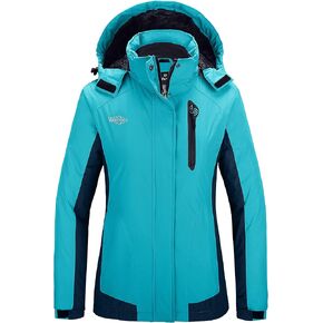 Wantdo Women's Waterproof Ski Jacket Warm Winter Coats Windproof Fleece Rain Jackets Outdoor Outwear in Kuwait