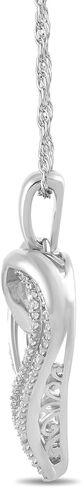 Amazon Essentials Sterling Silver Diamond Heart Pendant Necklace (previously Amazon Collection) in Saudi Arabia