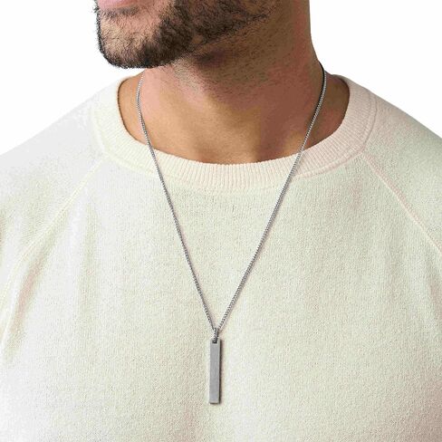 Fossil Men's Stainless Steel or Leather Necklace for Men in Saudi Arabia