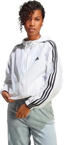adidas Women's Essentials 3-Stripes Woven Windbreaker in Saudi Arabia