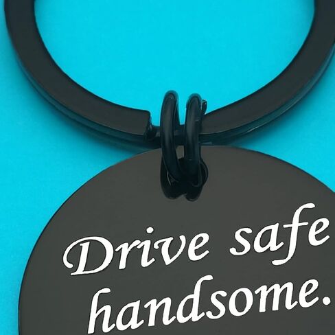 Xiahuyu Drive Safe Keychain Handsome I Love You Keychain Gifts for Boyfriend Fiance Husband Valentines Day Gifts Christmas Birthday Gifts Father's Day Gift for Husband Boyfriend Dad Son in Saudi Arabia