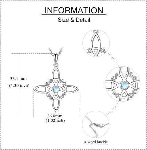 YAFEINI Witches Knot Necklace Sterling Silver Abalone Shell Cross Celtic Witch Knot Pendant Necklace Pagan Jewelry for Women Girls Gifts in Saudi Arabia