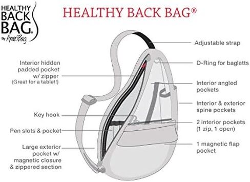 AmeriBag Small Distressed Nylon Healthy Back Bag in Kuwait