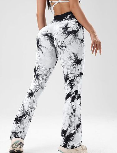 سروال يوجا نسائي من OVESPORT بدون خياطة وصبغ متوهج بخصر عالٍ للتحكم في البطن in Kuwait