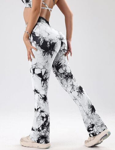 سروال يوجا نسائي من OVESPORT بدون خياطة وصبغ متوهج بخصر عالٍ للتحكم في البطن in Kuwait