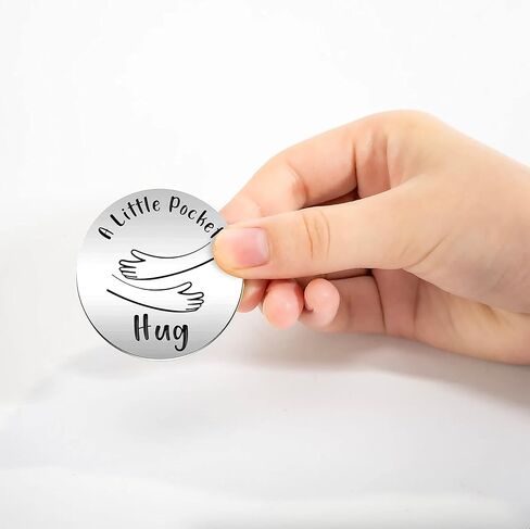 LRUIOMVE Side by Side or Miles Apart Friends - Inspirational Pocket Hug Token with Leather Keychain, Stainless Steel Double Sided Coin Long Distance Relationship Gift for Friends Sister in Kuwait