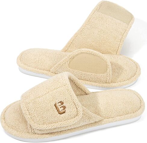 شبشب نسائي مفتوح من الأمام من LongBay مصنوع من الإسفنج الذكي وقابل للتعديل في غرفة النوم للاستخدام في الأماكن المغلقة in Kuwait