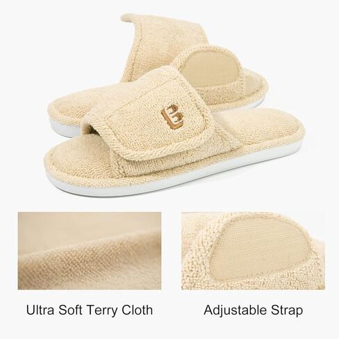 شبشب نسائي مفتوح من الأمام من LongBay مصنوع من الإسفنج الذكي وقابل للتعديل في غرفة النوم للاستخدام في الأماكن المغلقة in Kuwait