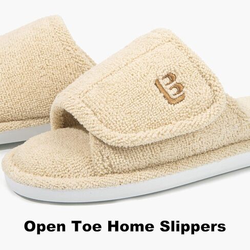 شبشب نسائي مفتوح من الأمام من LongBay مصنوع من الإسفنج الذكي وقابل للتعديل في غرفة النوم للاستخدام في الأماكن المغلقة in Kuwait