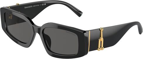 Tiffany & Co. TF 4208U 8001S4 Black Plastic Rectangle Sunglasses Grey Lens in Saudi Arabia