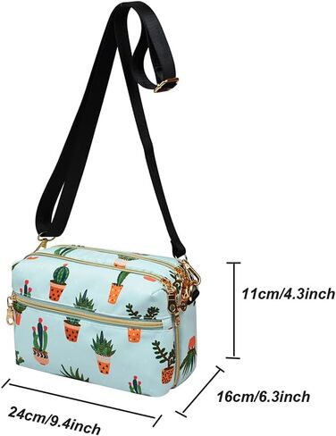 YANAIER Functional Multi Pocket Crossbody Bag for Women Stylish Ladies Shoulder Messenger Bags Purse in Saudi Arabia