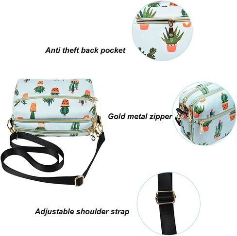 YANAIER Functional Multi Pocket Crossbody Bag for Women Stylish Ladies Shoulder Messenger Bags Purse in Saudi Arabia