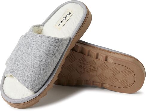 Dearfoams Women's Norma Adjustable Wool Slide Slipper in Saudi Arabia