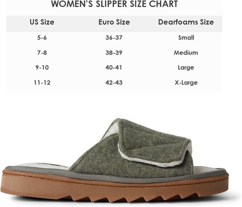 Dearfoams Women's Norma Adjustable Wool Slide Slipper in Saudi Arabia