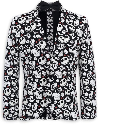 Disney Tim Burton's The Nightmare Before Christmas Glow in the Dark Half Suit and Light Up Tie for Adults in Saudi Arabia