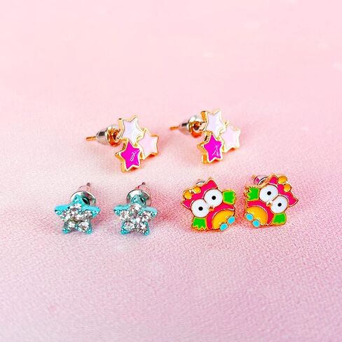 مجموعة أقراط إيليسا ميراكل للنساء 36 زوجًا من أقراط مسمار لا تسبب الحساسية مجموعة قيمة للأقراط المعدنية للحساسية in Kuwait