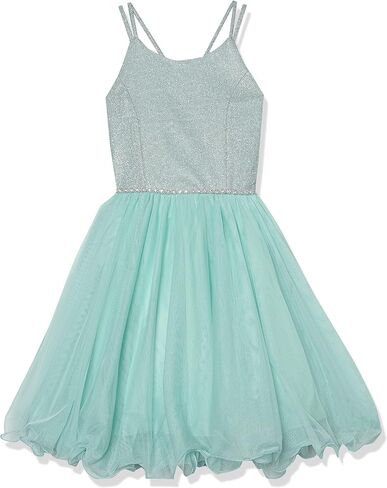 Speechless Girls', Embroidered Fit-and-Flare Dress, Teal, 14 in Saudi Arabia