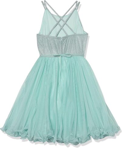 Speechless Girls', Embroidered Fit-and-Flare Dress, Teal, 14 in Saudi Arabia