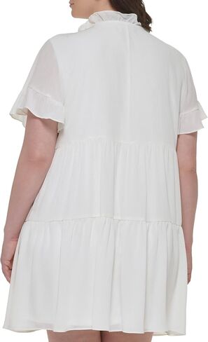 DKNY Women's Plus Soft Everyday Fit and Flare Dress in Saudi Arabia