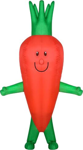 Gemscream Easter Carrot Inflatable Costume Adult Funny Fruits Vegetable Food Costume for Men Women Easter Cosplay Party in Saudi Arabia