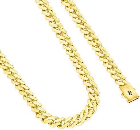 Nuragold 14k الذهب الأصفر 13mm Royal Monaco Miami Cuban Link Chain Necklace، مجوهرات رجالي فاخرة مشبك صندوق 20 بوصة 22 بوصة 24 بوصة 26 بوصة 28 بوصة 30 بوصة in Kuwait