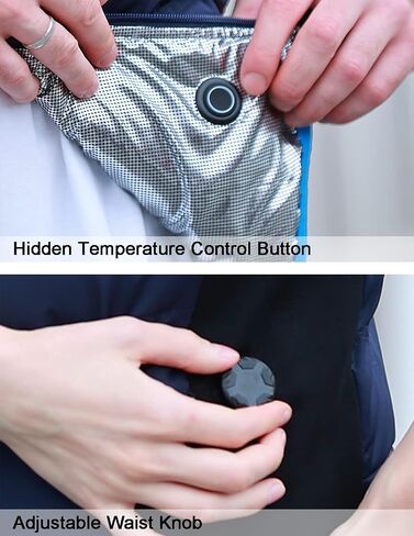 WESMART Heated Vest for Men Women - Built in Temperature Control Button Electric Vests Heated Coat with Battery in Saudi Arabia