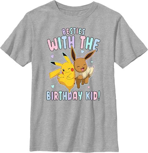 Fifth Sun Kids' Pokemon Cuteness Birthday Boys Short Sleeve Tee Shirt in Saudi Arabia