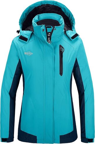 Wantdo Women's Waterproof Ski Jacket Warm Winter Coats Windproof Fleece Rain Jackets Outdoor Outwear in Kuwait