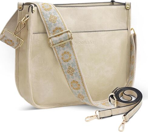 WOOMADA Hobo Handbag for Women Vegan Leather Crossbody Bags Trendy Shoulder Bag with 2 Adjustable Strap in Kuwait