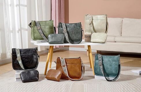 WOOMADA Hobo Handbag for Women Vegan Leather Crossbody Bags Trendy Shoulder Bag with 2 Adjustable Strap in Kuwait