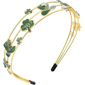 عصابة رأس يوم القديس باتريك من boderier باللون الأخضر، عصابة رأس شامروك باللون الأخضر، عصابة رأس للعطلات الأيرلندية للنساء والفتيات (نبات النفل الأيرلندي) in Kuwait