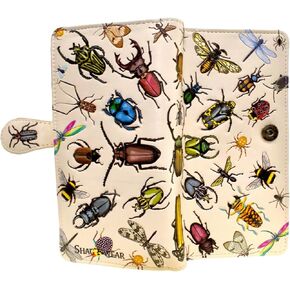 Shag Wear Insect Mania Large Wallet for Women Faux Leather 7" Beige in Kuwait