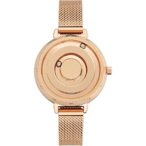 EUTOUR Ladies Watch Wristwatch, Magnetic Watches Fancy Minimalist Unisex Watches Swiss Quartz Watch with Stainless Steel/Leather 36mm dial in Saudi Arabia