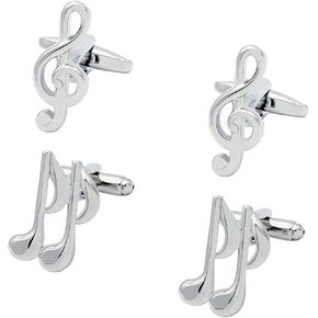 LROEZR Cufflinks for Mens, Music Notes Unique Aircraft Unique Design Tuxedo Shirt Cuff Links Sets for Wedding Business, With Gift Box, 2 Pairs in Kuwait
