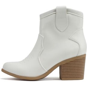 Soda “TELLER" ~ Women's Western Cowboy Boots with Stitched Detailing, Pointed Toe, and Low Block Heel in Saudi Arabia