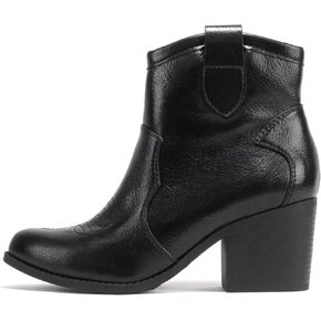 Soda “TELLER" ~ Women's Western Cowboy Boots with Stitched Detailing, Pointed Toe, and Low Block Heel in Kuwait