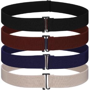 AGFELO 4 Pack Elastic Belt for Women Stretch No Show Invisible Waist Belt with Flat Buckle in Kuwait