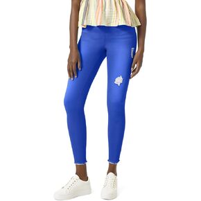 HUE Women's Ripped Denim High Rise Skimmer Legging in Kuwait