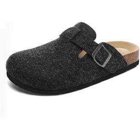 Women's Suede Leather Clogs Slip on Comfortable Home Mules Clogs Shoes in Kuwait