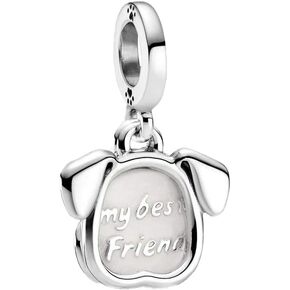 PANDORA Dog sterling Silver Dangle with Shimmering Enamel, 799327C01 in Saudi Arabia