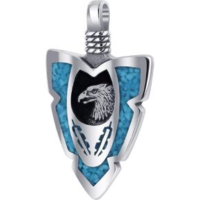 Arrowhead Turquoise Gemstone Eagle 925 Sterling Silver Pendant for Women in Kuwait