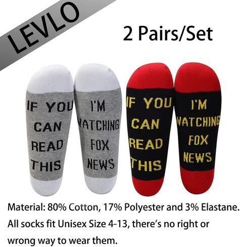LEVLO Fox Gift If You Can Read This I'm Watching Fox Cotton Socks Fox Fans Gift in Saudi Arabia