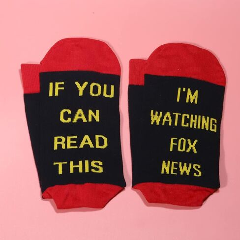 LEVLO Fox Gift If You Can Read This I'm Watching Fox Cotton Socks Fox Fans Gift in Saudi Arabia