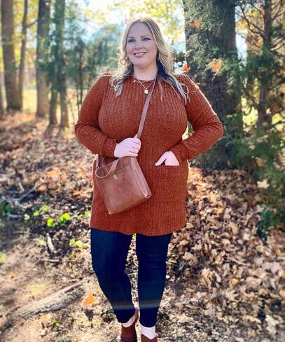 RITERA Plus Size Tops For Women Lightweight Sweater Round Neck Long Sleeve Shirts Tunic Fall Blouse in Kuwait