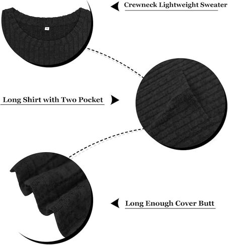 RITERA Plus Size Tops For Women Lightweight Sweater Round Neck Long Sleeve Shirts Tunic Fall Blouse in Kuwait