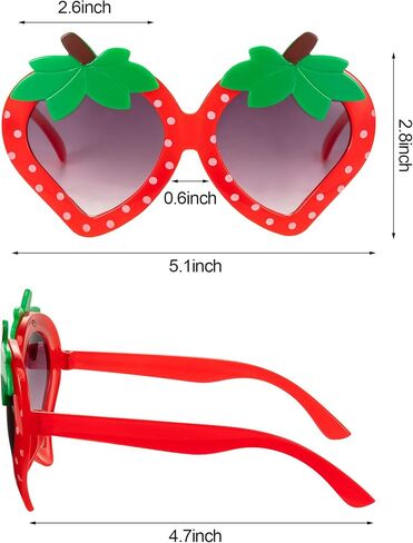 Frienda 5 Pairs Toddler Sunglasses Girl Sunglasses Strawberry Shaped Sunglasses Funny Sunglasses for Toddler Girls Favors in Saudi Arabia