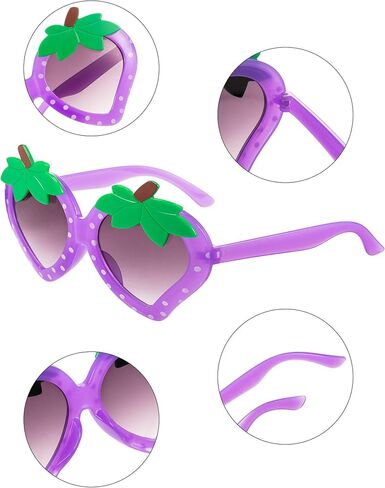 Frienda 5 Pairs Toddler Sunglasses Girl Sunglasses Strawberry Shaped Sunglasses Funny Sunglasses for Toddler Girls Favors in Saudi Arabia