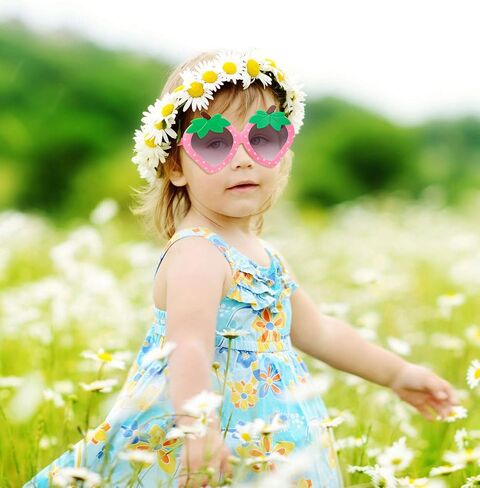 Frienda 5 Pairs Toddler Sunglasses Girl Sunglasses Strawberry Shaped Sunglasses Funny Sunglasses for Toddler Girls Favors in Saudi Arabia